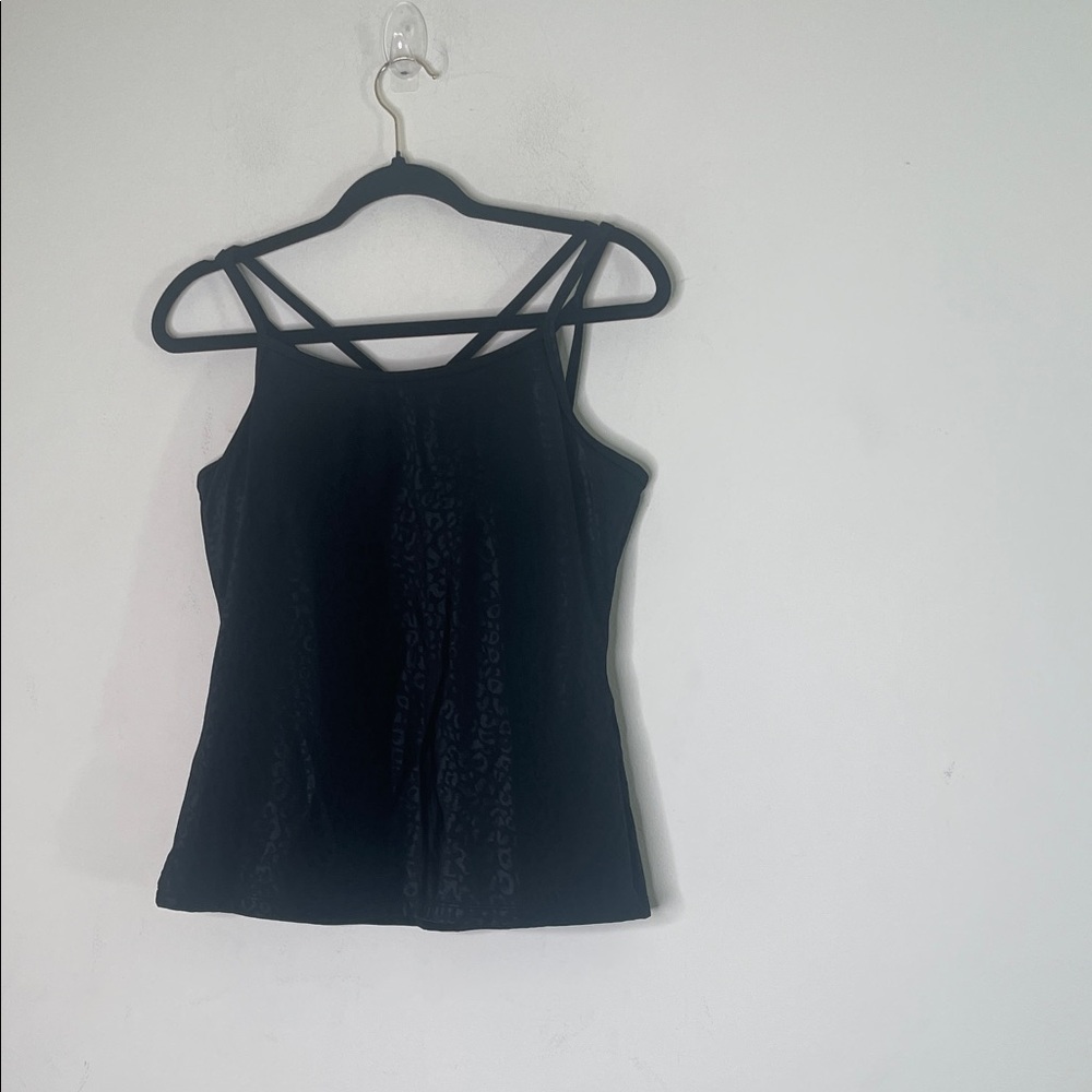 KIAVA Elegant Black Double Strap Tank Top